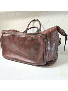Vintage Bric's Leather Duffle Bag